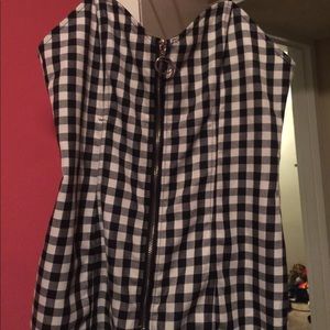 Zip up checkered dress
